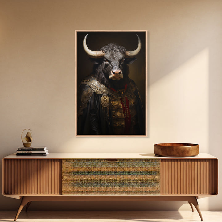 Buffalo Mayor, Victorian Animal Portrait, Halloween Art, Gothic Whimsy Decor, Anthropomorphic Costume Art