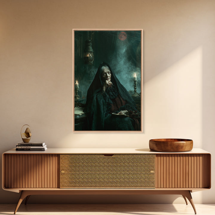 The Crossroads Spirit, Antique Gothic Portrait, Vertical Wall Art, Canvas Print, Gothic Wall Decor, Halloween Portrait Art, Halloween Decor