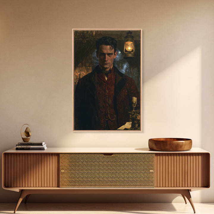 The Possessed Farmhouse, Macabre Victorian Decor, Vertical Wall Art, Canvas Print, Gothic Wall Decor, Halloween Portrait Art