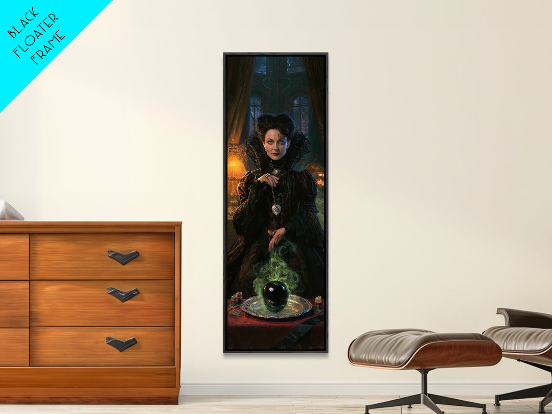 The Poisoned Apple, Victorian Horror Portrait, Tall Narrow Wall Art, Canvas Print, Gothic Wall Decor, Halloween Portrait Art