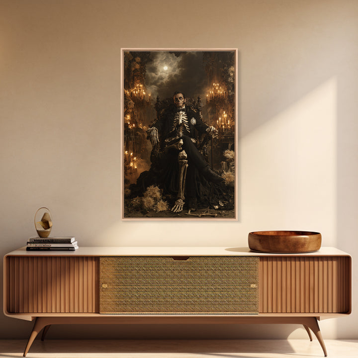 The Cathedral Of Bones, Macabre Victorian Decor, Vertical Wall Art, Canvas Print, Gothic Wall Decor, Halloween Portrait Art