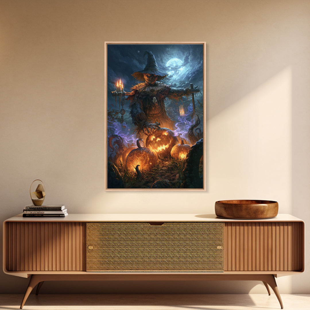 The Harvest Of The Eldritch Field, Lovecraftian Portrait Art, Vertical Wall Art, Framed Canvas Print, Gothic Wall Decor, Halloween Decor