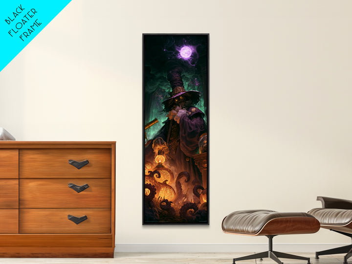 The Harvest Of The Eldritch Field, Lovecraftian Portrait Art, Tall Narrow Wall Art, Framed Canvas Print, Gothic Wall Decor