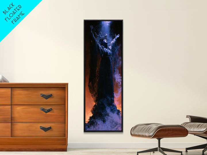 The Crown Of The Tentacled Saint, Macabre Victorian Decor, Tall Narrow Wall Art, Canvas Print, Gothic Wall Decor, Halloween Portrait Art