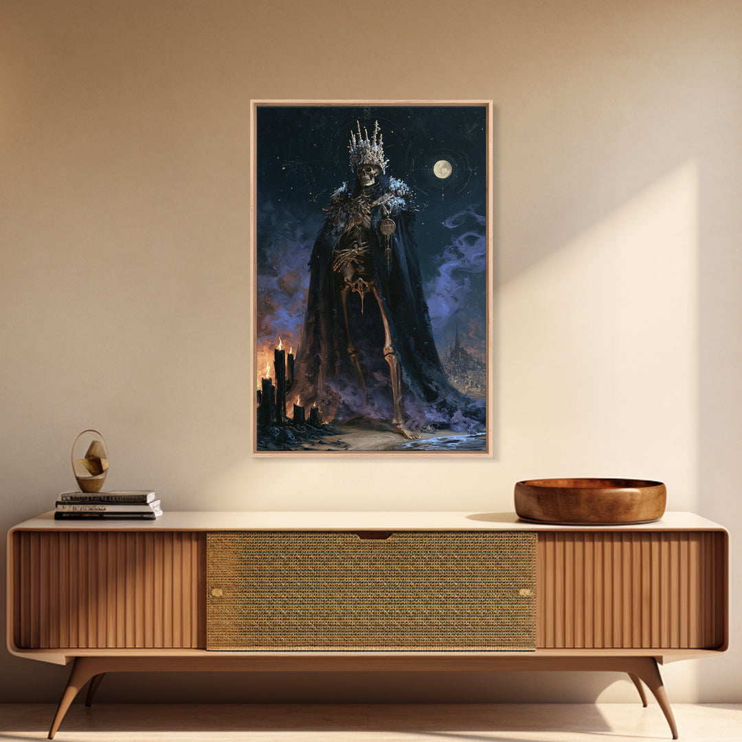 The Salt King Of The Black Shore, Lovecraftian Portrait Art, Vertical Wall Art, Canvas Print, Gothic Wall Decor, Halloween Portrait Art