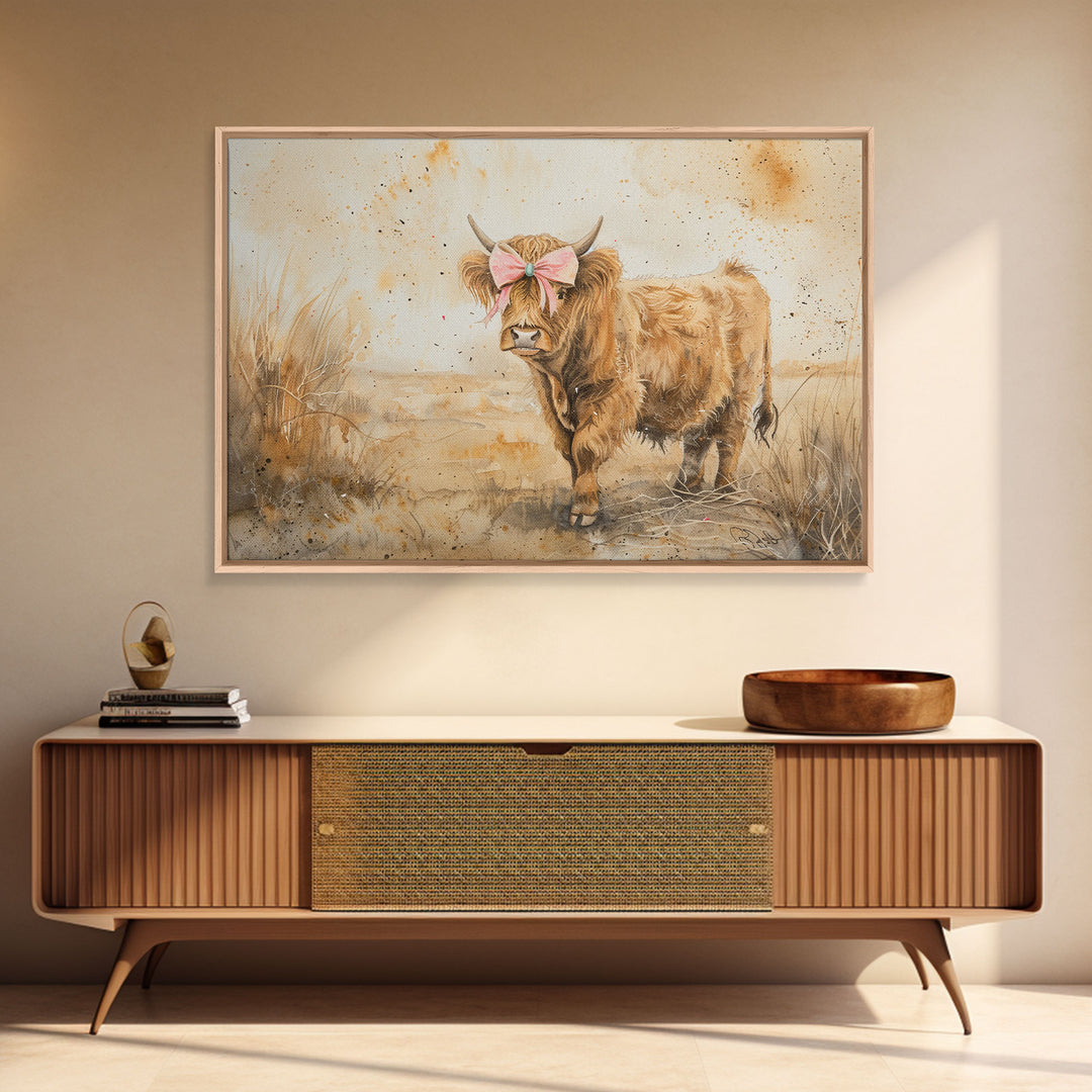 Cow Wall Art, Cow Print, Cow Wallhanging, Farmhouse Decor, Country Western Decor, Cow Lover Gift, Cottage Core Framed Art, Cute Cow