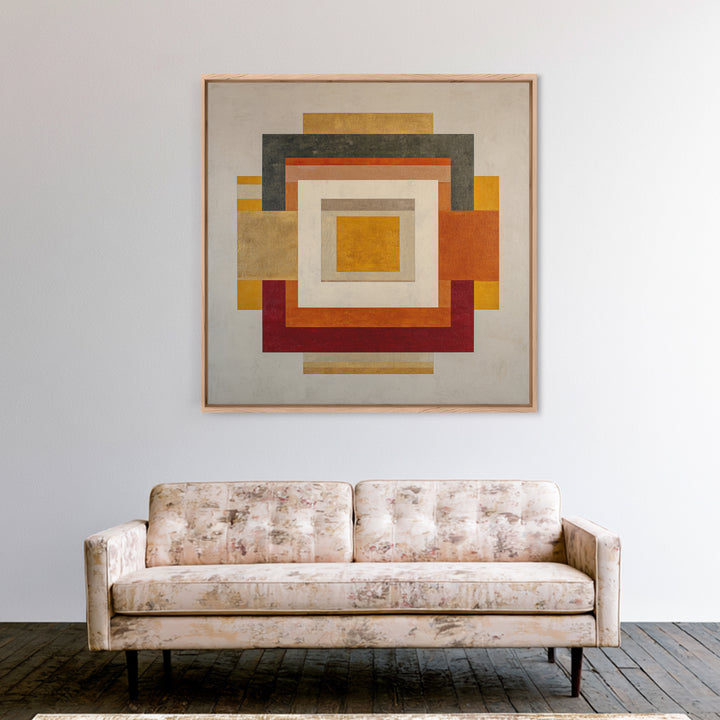 Modern Geometric Composition for Living Spaces Canvas Print, Wall Art, Abstract Wall Art, Living Room Decor, WAL-1x1-100