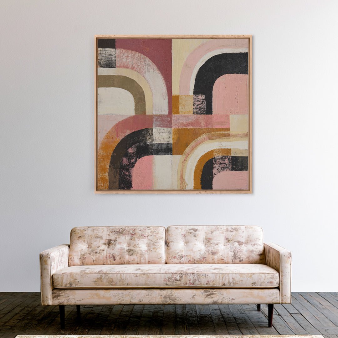Statement Abstract with Bold Layered Brushwork Canvas Print, Wall Art, Room Decor, Living Room Decor, Abstract Art, WAL-1x1-49