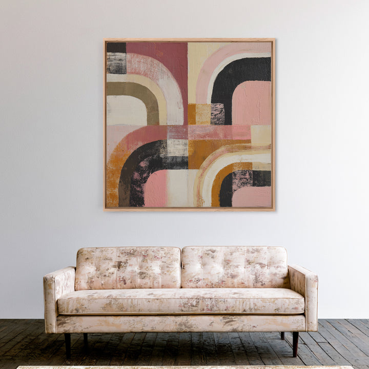 Statement Abstract with Bold Layered Brushwork Canvas Print, Wall Art, Room Decor, Living Room Decor, Abstract Art, WAL-1x1-49