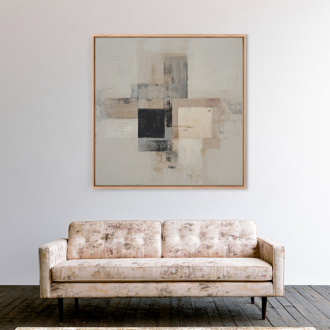 Black and White Architectural Study Framed Canvas Print, Wall Art, Wall Art Prints, Living Room Decor, Fine Art, WAL-1x1-56