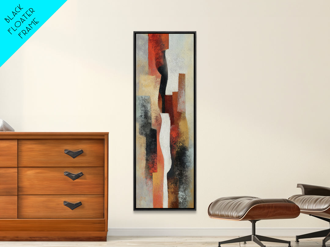 Statement Abstract with Bold Layered Brushwork Canvas Print, Wall Art, Minimalist Decor, Living Room Decor, Fine Art, WAL-1x3-13