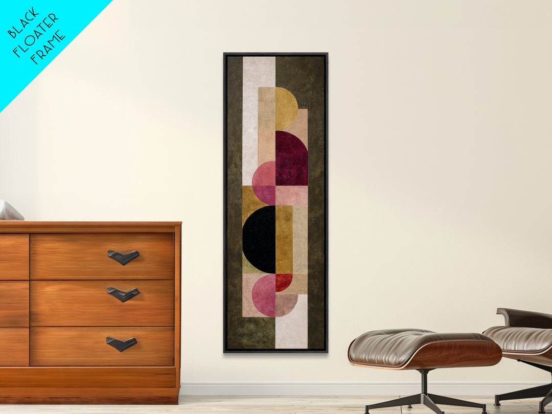 Modern Geometric Composition for Living Spaces Canvas Print, Wall Art, Metal Wall Art, Living Room Decor, Fine Art, WAL-1x3-40