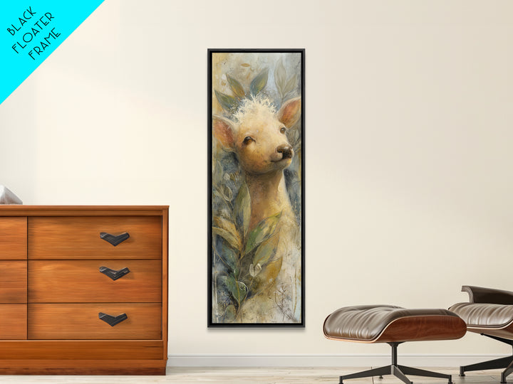 Whimsical Animal Portrait Canvas Print, Wall Art, Canvas Wall Art, Living Room Decor, Fine Art, Statement Artwork, WAL-1x3-59
