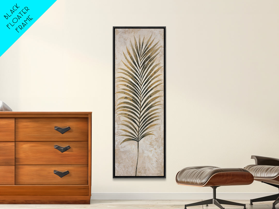 Tropical Palm Leaf Painting Framed Canvas Print, Wall Art, Framed Wall Art, Living Room Decor, Fine Art, Fine Art Print, WAL-1x3-76
