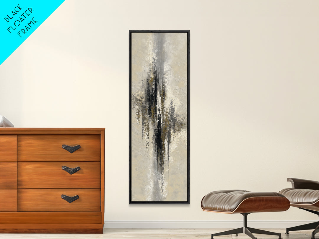 Black and White Architectural Study Framed Canvas Print, Wall Art, Digital Print, Living Room Decor, Fine Art, WAL-1x3-92