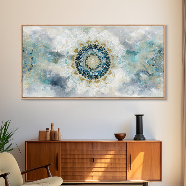 Sacred Geometry Mandala Canvas Print, Wall Art, Art Print, Living Room Decor, Fine Art, Wall Hanging, Home Decor Gift, WAL-2x1-17