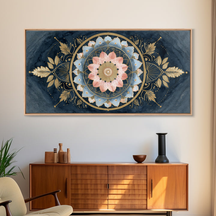 Sacred Geometry Mandala Canvas Print, Wall Art, Art Print, Living Room Decor, Fine Art, Wall Hanging, Home Decor Gift, WAL-2x1-41