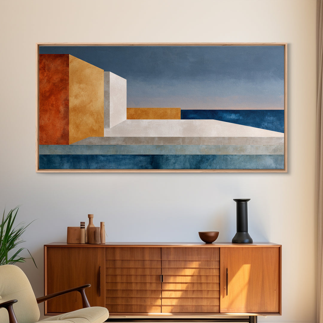 Modern Geometric Composition for Living Spaces Canvas Print, Wall Art, Wall Decor, Living Room Decor, Abstract Art, WAL-2x1-48