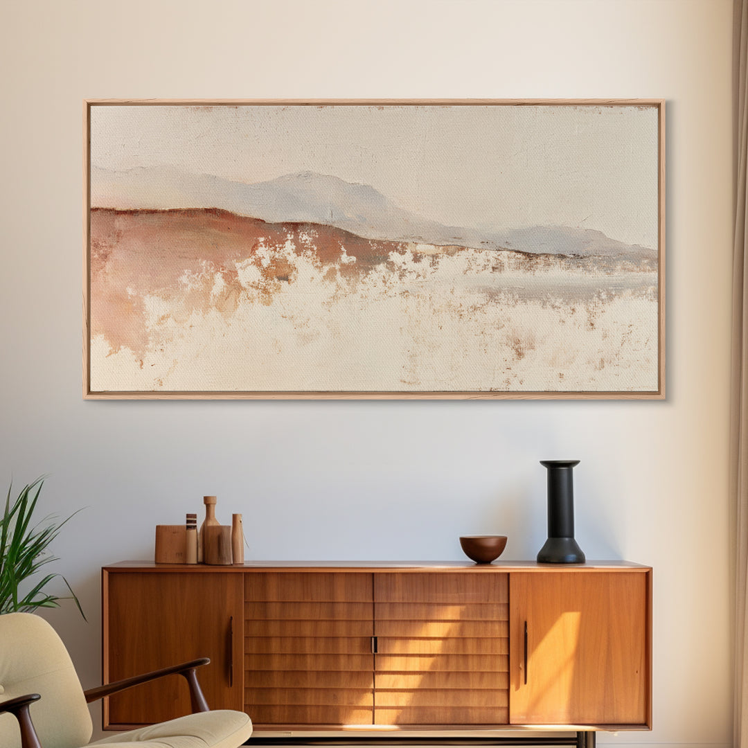 Minimal Line Portrait Framed Canvas Print, Wall Art, Art, Living Room Decor, Fine Art, Wall Clock, Large Wall Art, WAL-2x1-50