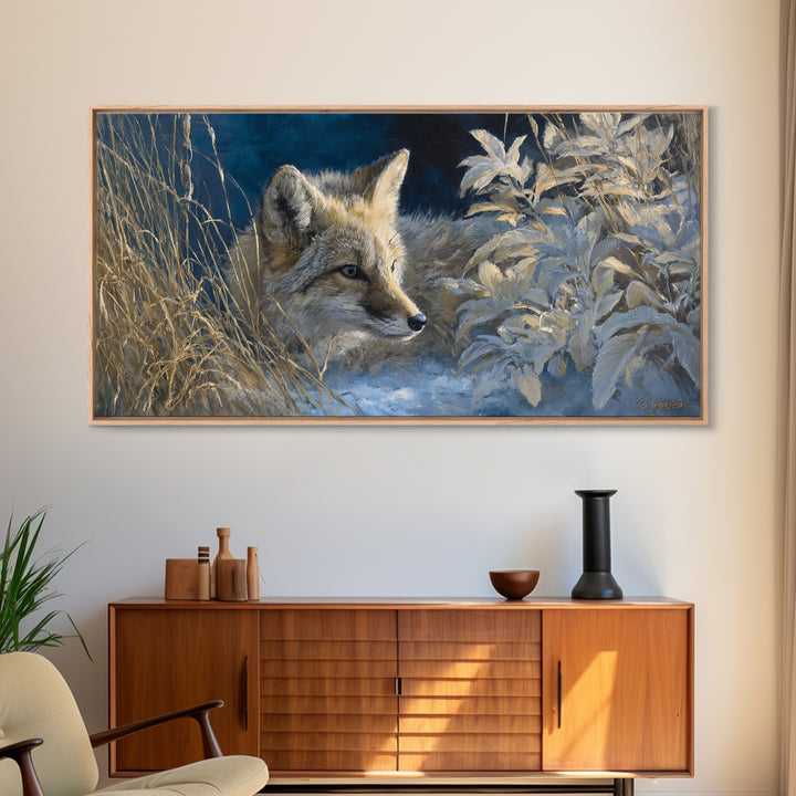 Whimsical Animal Portrait Framed Canvas Print, Wall Art, Gallery Decor, Living Room Decor, Fine Art, Home Decor, WAL-2x1-67