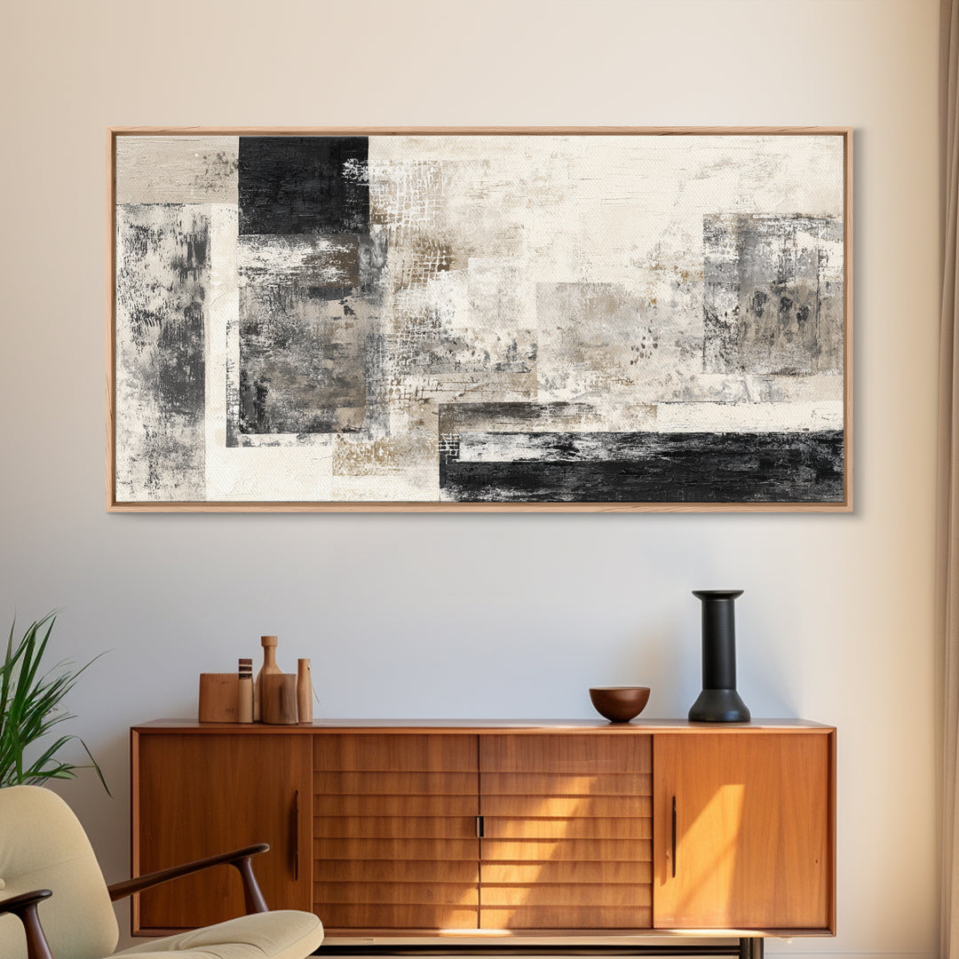 Black and White Architectural Study Canvas Print, Wall Art, Large Wall Art, Living Room Decor, Fine Art, Abstract Wall Art, WAL-2x1-76