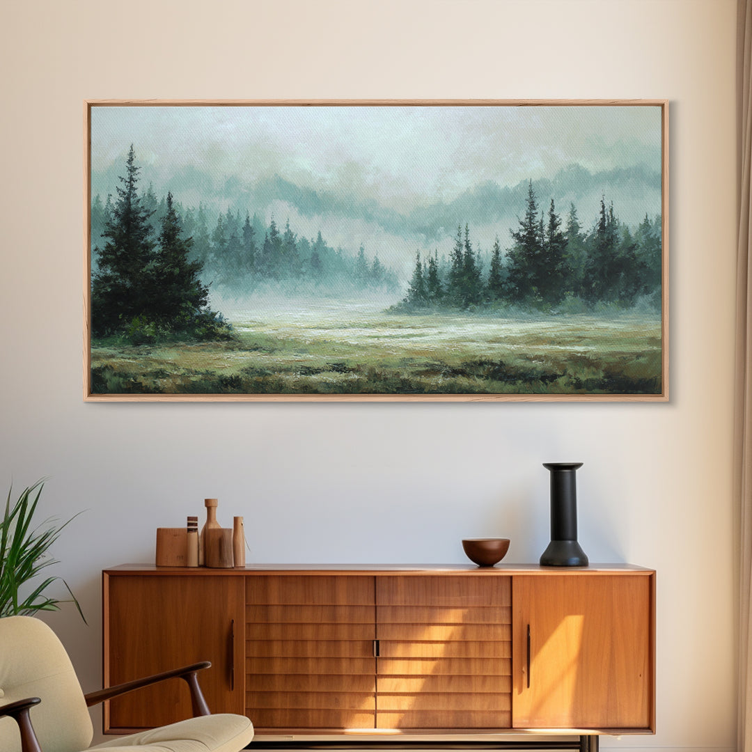 Moody Forest Landscape Canvas Print, Wall Art, Wall Decor, Living Room Decor, Fine Art, Large Wall Art, Art Deco, WAL-2x1-78