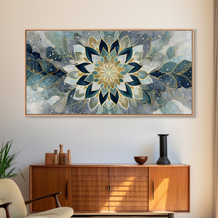 Sacred Geometry Mandala Canvas Print, Wall Art, Art Deco, Living Room Decor, Fine Art, Abstract Wall Art, Gallery Decor, WAL-2x1-89