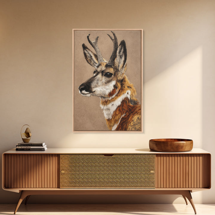 Whimsical Animal Portrait Canvas Print, Wall Art, Digital Wall Art, Living Room Decor, Fine Art, Wood Wall Art, WAL-2x3-79