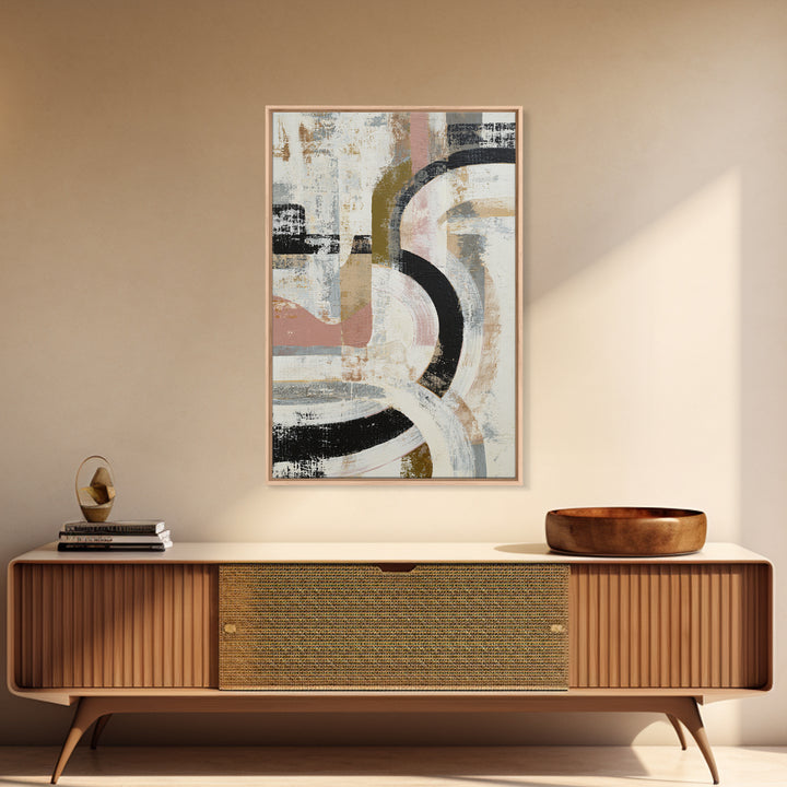Statement Abstract with Bold Layered Brushwork Canvas Print, Wall Art, Framed Wall Art, Living Room Decor, Fine Art, WAL-2x3-81