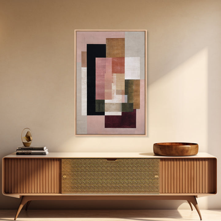Modern Geometric Composition for Living Spaces Framed Canvas Print, Wall Art, Modern Decor, Living Room Decor, Abstract Art, WAL-2x3-84