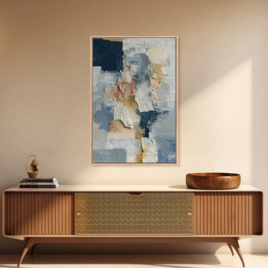Luxury Neutral Plaster Texture Abstract Canvas Print, Wall Art, Living Room Decor, Abstract Art, Minimalist Decor, WAL-2x3-95