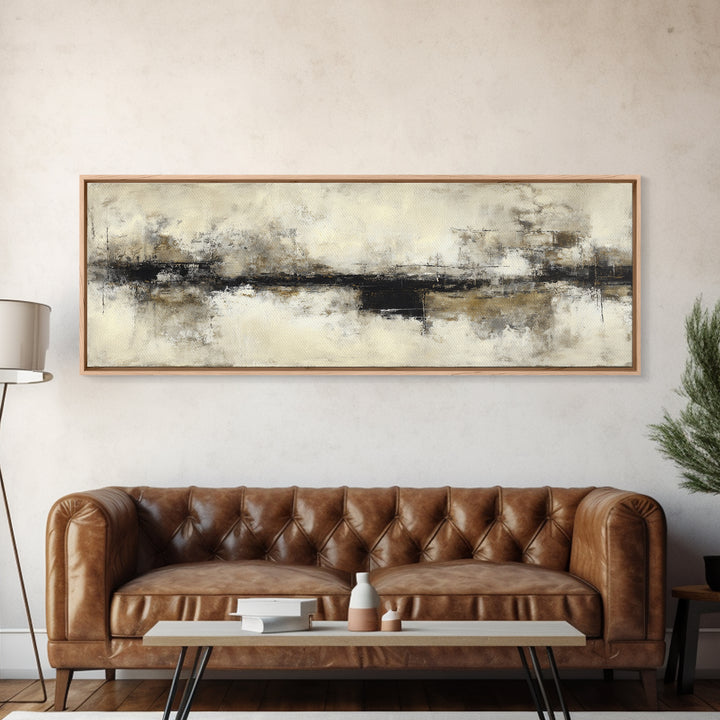 Black and White Architectural Study Canvas Print, Wall Art, Textured Painting, Living Room Decor, Fine Art, Wall Hangings, WAL-3x1-48