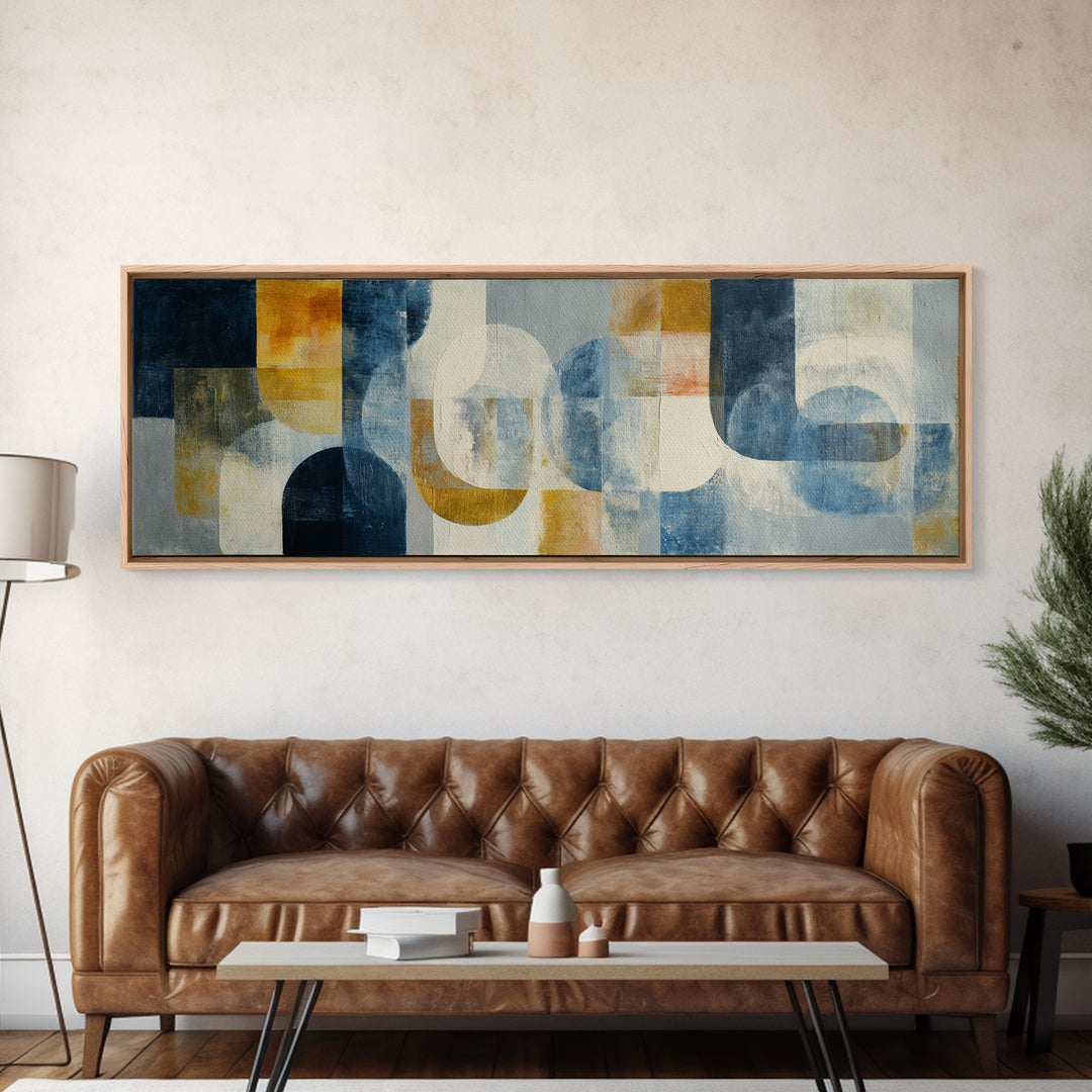 Luxury Neutral Plaster Texture Abstract Framed Canvas Print, Wall Art, Wall Art for Mom, Living Room Decor, Abstract Art, WAL-3x1-79