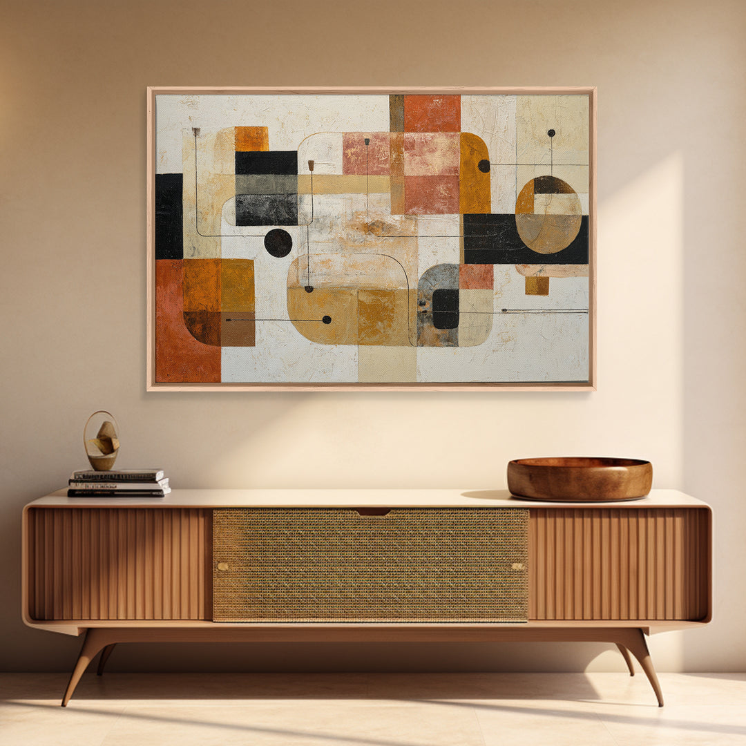 Statement Abstract with Bold Layered Brushwork Canvas Print, Wall Art, Modern Decor, Living Room Decor, Abstract Art, WAL-3x2-29