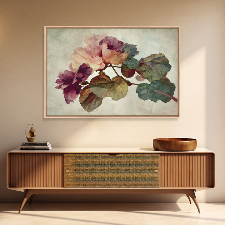 Large Botanical Print Canvas Print, Wall Art, Canvas Wall Art, Living Room Decor, Oil Painting, Statement Artwork, WAL-3x2-30