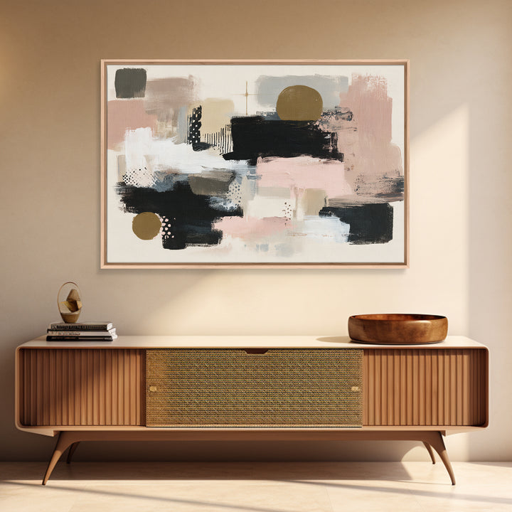 Statement Abstract with Bold Layered Brushwork Canvas Print, Wall Art, Modern Decor, Living Room Decor, Abstract Art, WAL-3x2-53