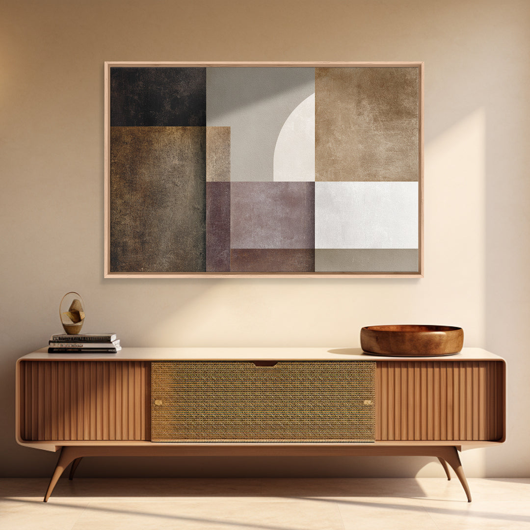 Modern Geometric Composition for Living Spaces Canvas Print, Wall Art, Room Decor, Living Room Decor, Abstract Art, WAL-3x2-56