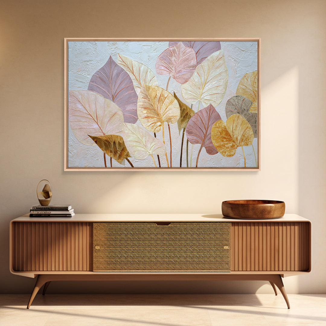 Large Botanical Print Framed Canvas Print, Wall Art, Large Wall Art, Living Room Decor, Fine Art, Abstract Wall Art, WAL-3x2-6