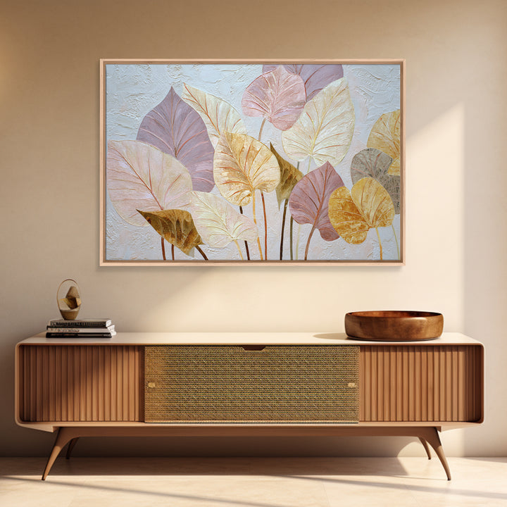 Large Botanical Print Framed Canvas Print, Wall Art, Large Wall Art, Living Room Decor, Fine Art, Abstract Wall Art, WAL-3x2-6