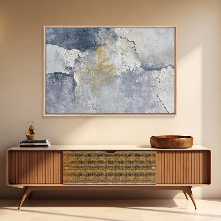 Luxury Neutral Plaster Texture Abstract Canvas Print, Wall Art, Wall Hangings, Living Room Decor, Abstract Art, WAL-3x2-67