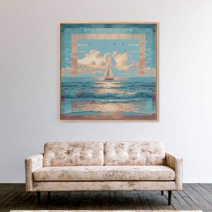 Honeymoon Coastal Sunset Canvas Print, Wedding Art, Wedding Table Number, Living Room Decor, Fine Art, Romance, Gallery Decor, WED-1x1-17