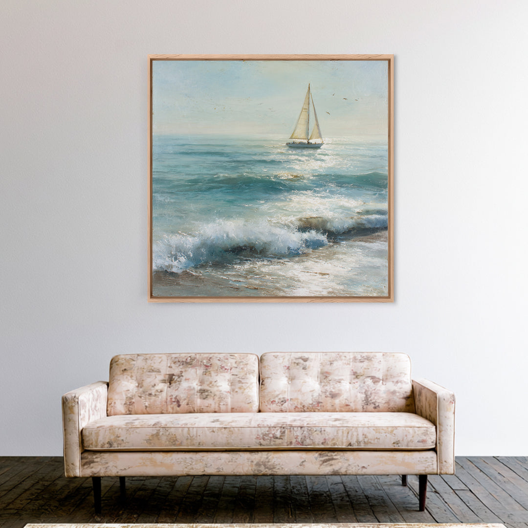 Honeymoon Coastal Sunset Framed Canvas Print, Wedding Art, Custom Wedding, Living Room Decor, Fine Art, Romance, Boho Decor, WED-1x1-65