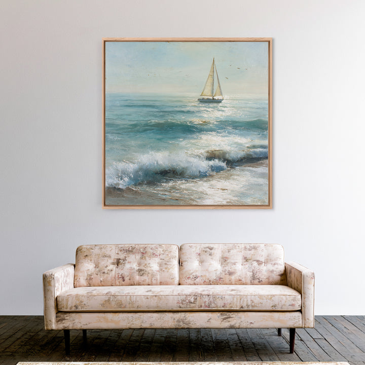 Honeymoon Coastal Sunset Framed Canvas Print, Wedding Art, Custom Wedding, Living Room Decor, Fine Art, Romance, Boho Decor, WED-1x1-65