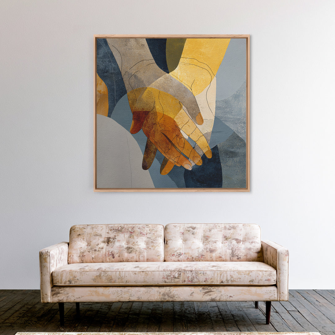 Hands Nearly Touching Framed Canvas Print, Wedding Art, Luxury Decor, Living Room Decor, Fine Art, Romance, Wedding Sign, WED-1x1-88