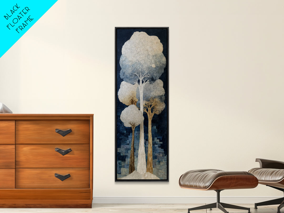Two Intertwined Trees as Symbolic Artwork Canvas Print, Wedding Art, Framed Art, Living Room Decor, Fine Art, Romance, WED-1x3-11