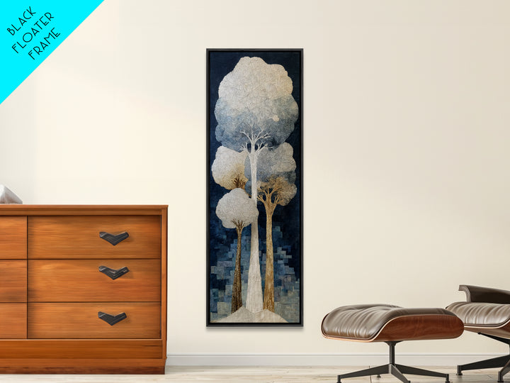 Two Intertwined Trees as Symbolic Artwork Canvas Print, Wedding Art, Framed Art, Living Room Decor, Fine Art, Romance, WED-1x3-11