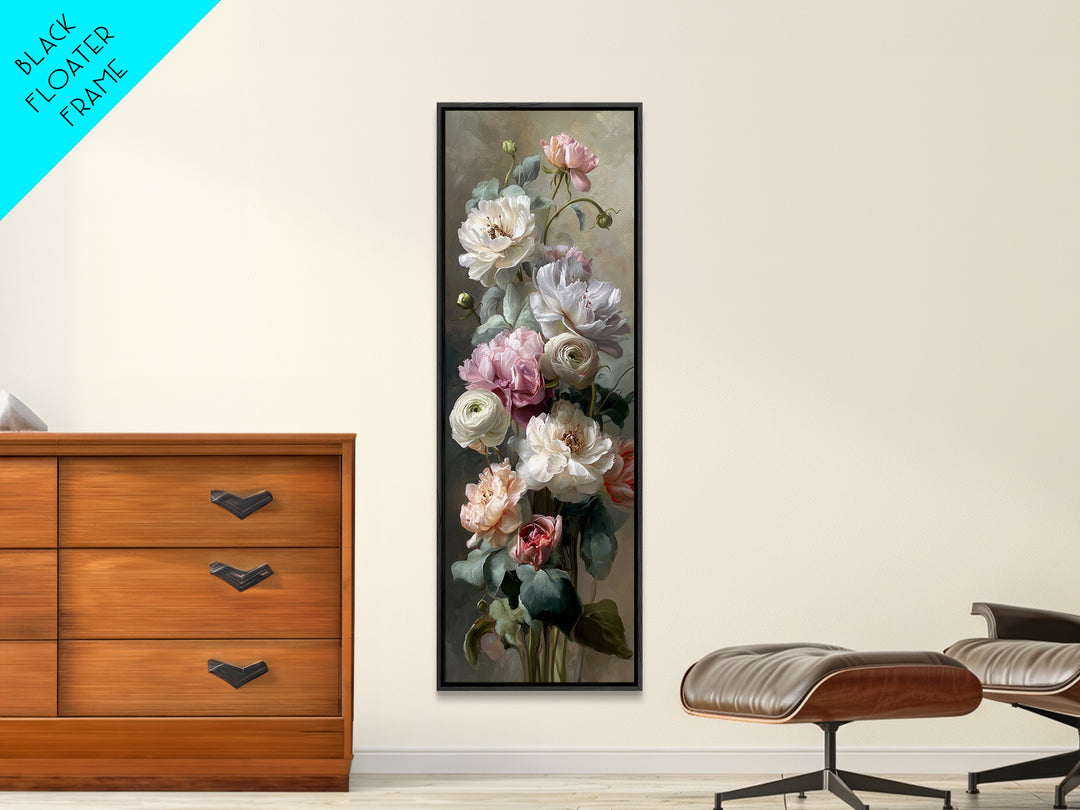 Peony and Ranunculus Bouquet Canvas Print, Wedding Art, Contemporary Art, Living Room Decor, Fine Art, Romance, Custom Art, WED-1x3-56