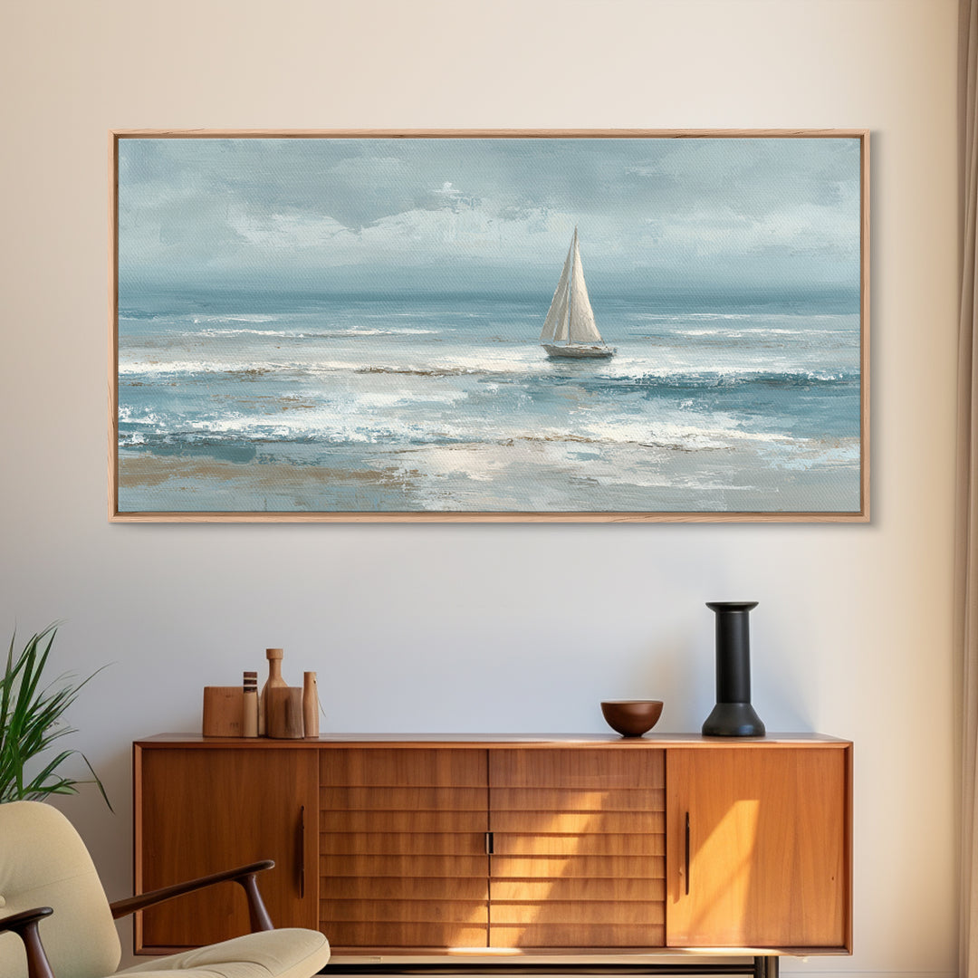 Honeymoon Coastal Sunset Framed Canvas Print, Wedding Art, Statement Artwork, Living Room Decor, Romance, Custom Portrait, WED-2x1-37