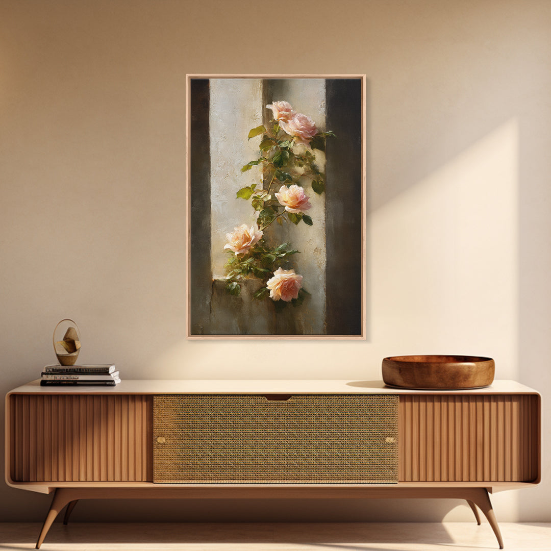 Classic Church Bells and Flowers Without Interior Canvas Print, Wedding Art, Statement Artwork, Living Room Decor, Oil Painting, WED-2x3-50