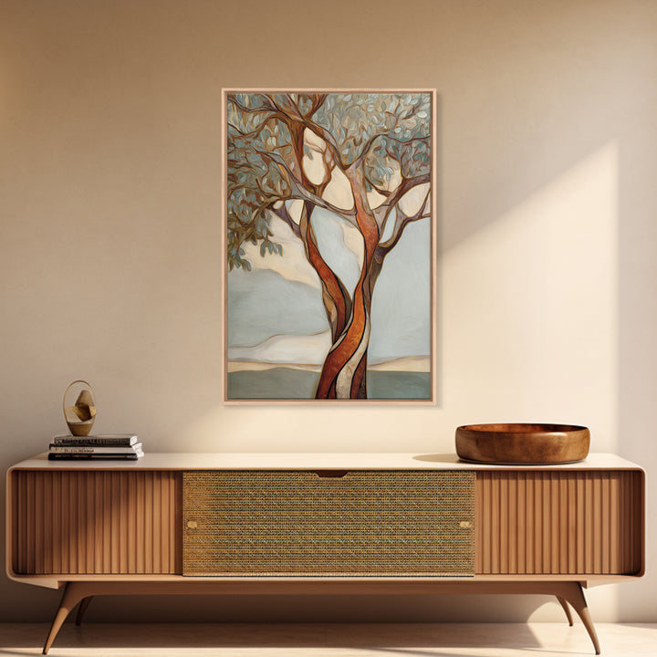 Two Intertwined Trees as Symbolic Artwork Canvas Print, Wedding Art, Fine Art Print, Living Room Decor, Fine Art, Romance, WED-2x3-79